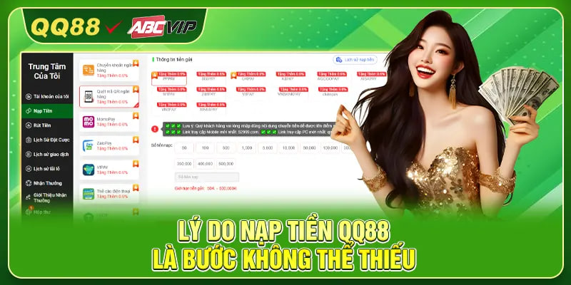 Lý do nạp tiền QQ88 là bước không thể thiếu